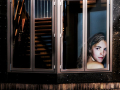 Woman staring